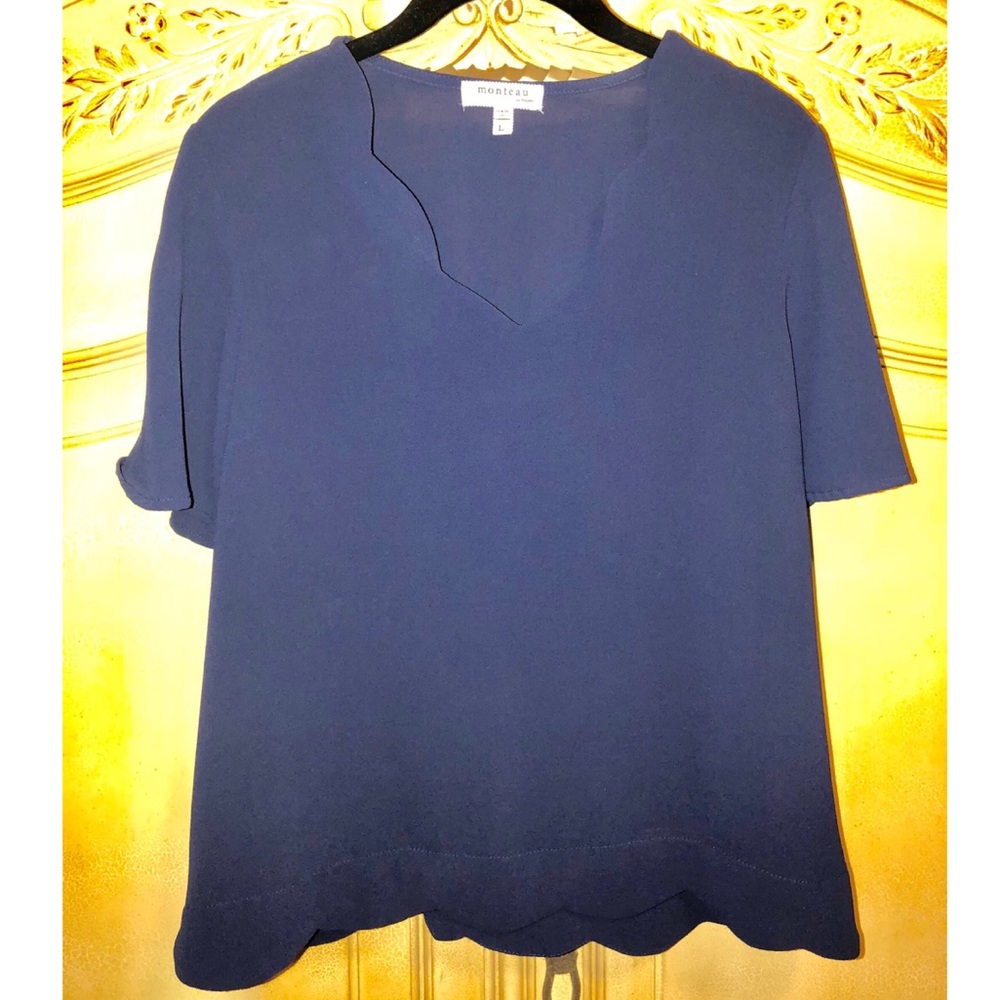 Navy Blue Monteau Top